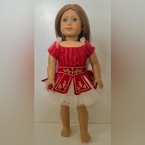 American Girl Ruby Ballet Outfit and Necklace EUC. Retired in 2008